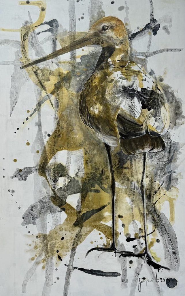 Grutto 2026, acryl verf op linnen, 140 x 90 x 3,5 cm